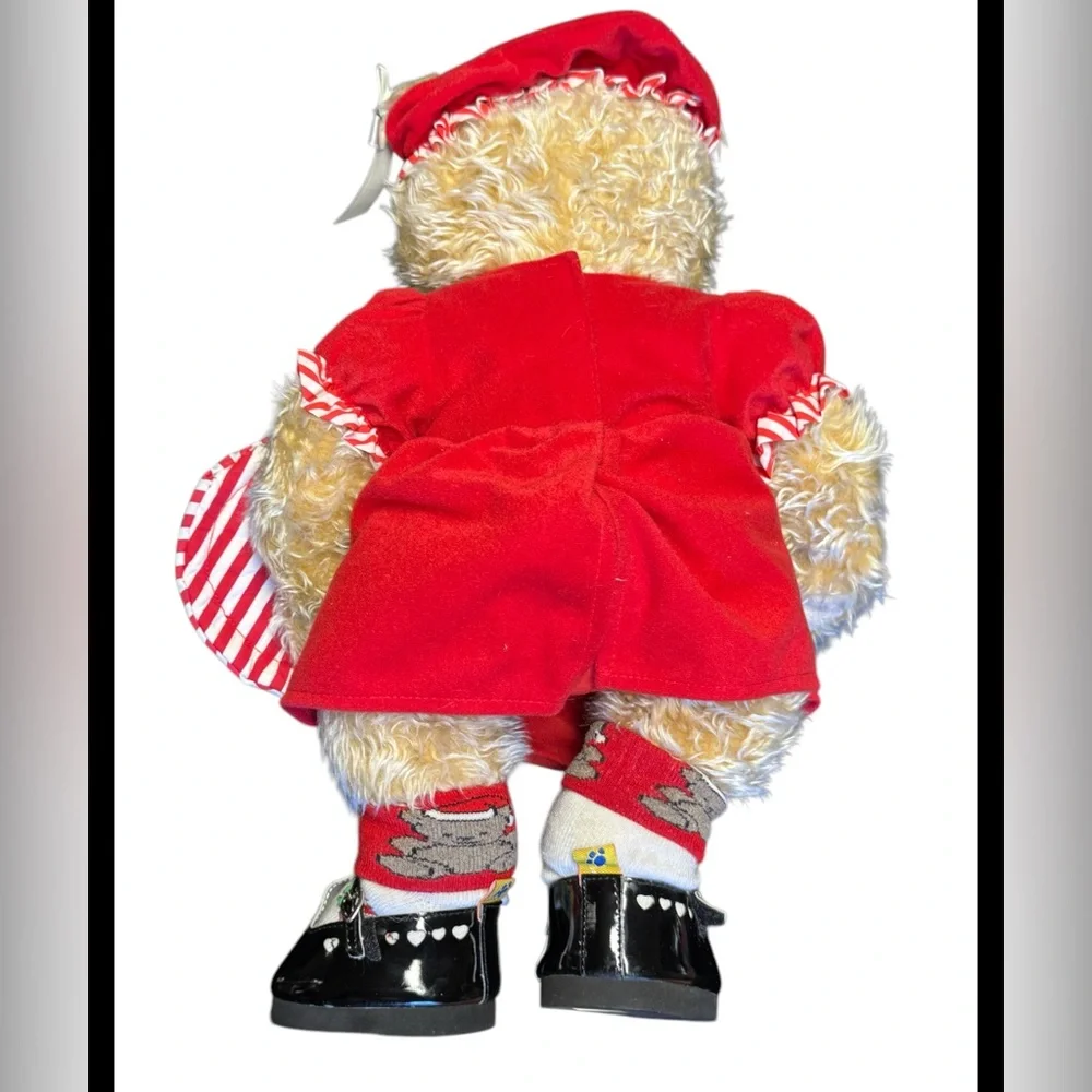 Build A Bear Mrs Santa Claus w Dress Apron Hat Shoes And Panties Red BAB EUC